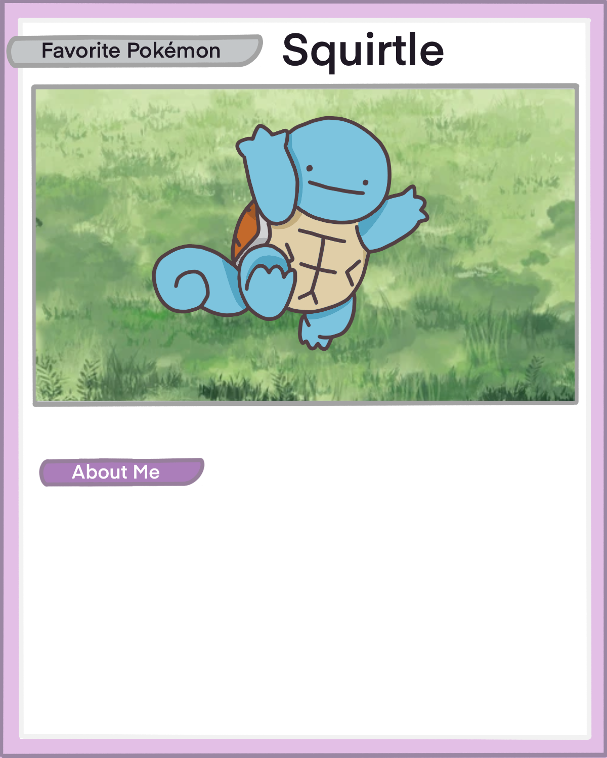 Favorite Pokémon: Squirtle