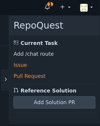 RepoQuest Sidebar